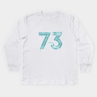 73 Front with 37 Mirror Back Kids Long Sleeve T-Shirt